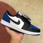 Air Jordan 1 Low Golf DD9315-102 Black Blue Toe Retro