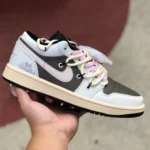 Air Jordan 1 Low 553558-062 White Mocha Pink Retro