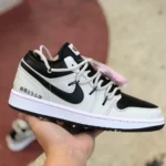 Air Jordan 1 Low 553558-062 White Black Pink Strap Retro