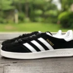 GUCCI x Adidas Originals Gazelle Low-Top Sneakers in Black & White