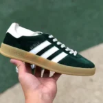 GUCCI x Adidas Originals Gazelle Low-Top Sneakers in Green & White