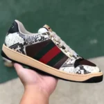 Gucci Screener Distressed Mesh Low Top Fashion Sneakers