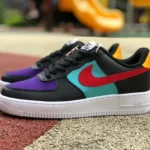 Nike Air Force 1 LV8 EMB Black Red Purple Gold Low DN4178-001