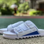 Louis Vuitton 2022 Summer White Blue Slides