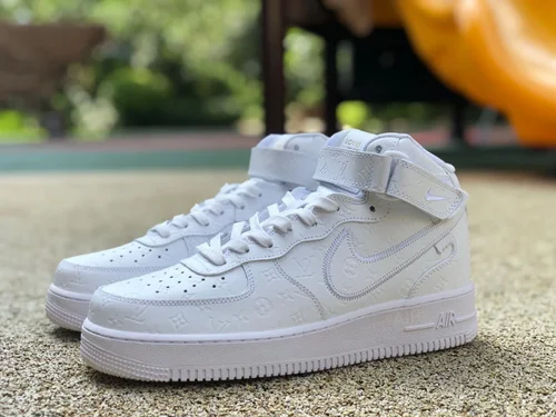 Louis Vuitton x Nike Air Force 1 LV AF1 Mid Pure White