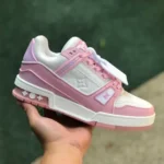 Louis Vuitton Trainer White Pink Low