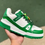 Louis Vuitton Trainer White Green Bread Shoes