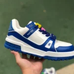 Louis Vuitton Trainer White Blue Bread Shoes