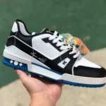 Louis Vuitton Trainer Black White Blue Low Bulk Order