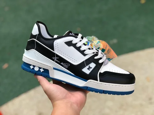 Louis Vuitton Trainer Black White Blue Low Bulk Order