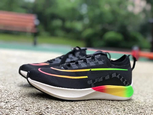 Nike Zoom Fly 4 Black Rainbow Marathon Running Shoes DQ4493-010