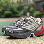 Salomon ACS PRO ADVANCED Retro Functional Trail Running Shoes in Grey and Red