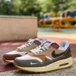 Nike Air Max 1 White Brown Green Retro Running Shoes DQ8656-133