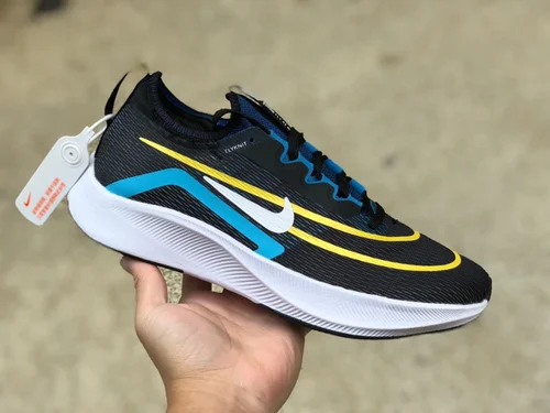 Nike Zoom Fly 4 Black Blue Yellow Marathon Running Shoes CT2392-003