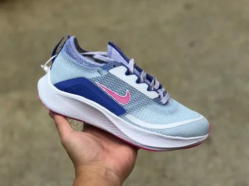 Nike Zoom Fly 4 White Blue Pink Marathon Running Shoes CT2401-003