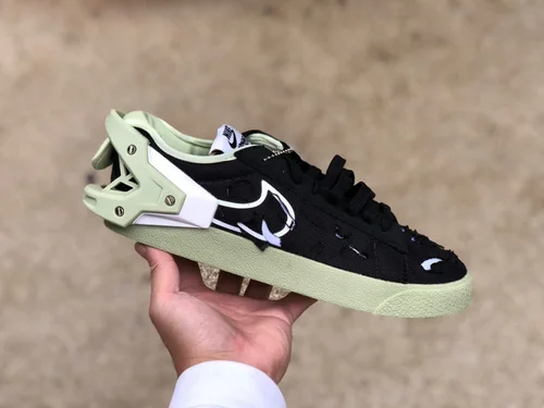 Acronym x Nike Blazer Low Black Green - Deconstructed Sneakers