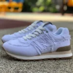 NB 574 White MiuMiu x New Balance 574 Fashion Casual Shoes Women White 5E765D_CSL_F0009_F_015