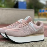 New Balance 574 Thick Sole Pink Retro Dad Shoes for Women WL57ZBC