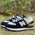 New Balance 574 White Blue Brown Retro Casual Shoes U574GRN