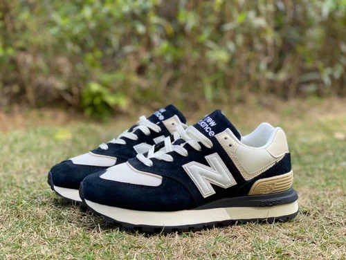 New Balance 574 White Blue Brown Retro Casual Shoes U574GRN