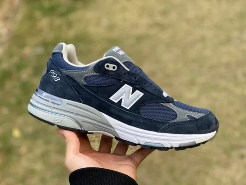 New Balance 993 Navy Blue Retro Running Shoes MR993NV