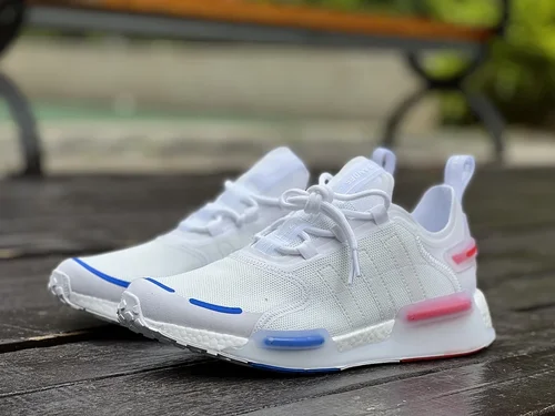 Adidas NMD V3 White Blue Red Running Shoes GX3379