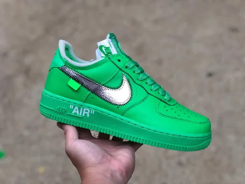 Nike Air Force 1 AF1 Green Art Gallery OW Collaboration Sneakers DX1419-300