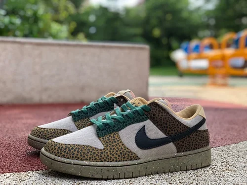 Nike Dunk Low "Safari" Brown Speckle Retro Sneakers DX2654-200