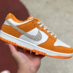 Nike Dunk Low Safari Swoosh Orange White DR0156-800