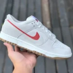 Pure Original Nike Low SE 85 Grey Red Double Hook Sneakers DO9457-100