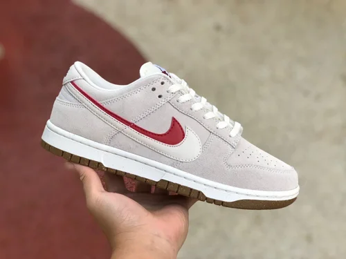 High-Quality Nike Low SE 85 Women's Grey Red Double Hook Sneakers DO9457-100