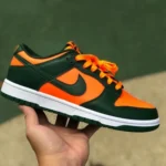 Nike Dunk Low Miami Hurricanes Orange Green DD1391-300