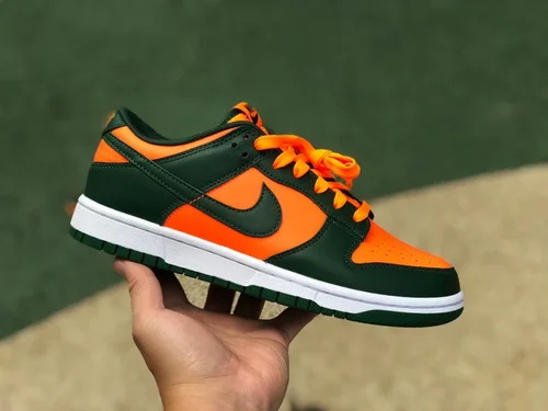 Nike Dunk Low Miami Hurricanes Orange Green DD1391-300