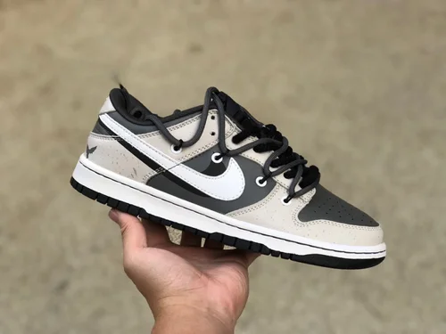 Nike Dunk Low Grey Black Strap Retro Low-Top Sneakers DJ6188-002