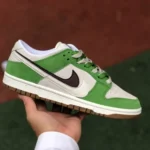 Nike Dunk Low White Green Suede Double Hook DO9457-103