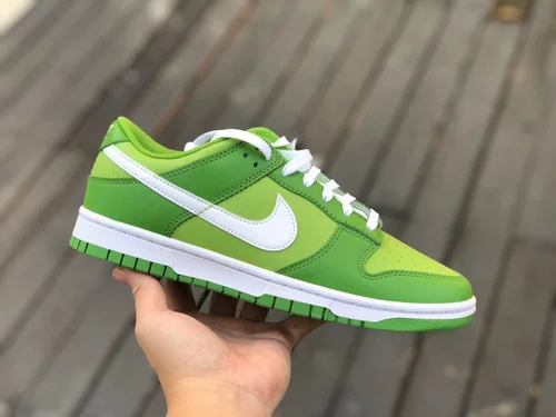 Pure Original Nike Dunk Low White Green Apple Retro Sneakers DJ6188-300