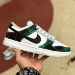 Nike Dunk Low Retro Plaid White Green DV0827-100