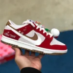 Nike Dunk Low Christmas Red White Double Hook Retro Sneakers DO9457-112