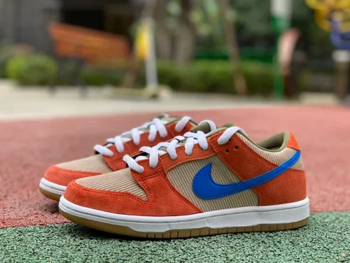 Nike SB Dunk Low Pro Corduroy Orange Blue BQ6817-201