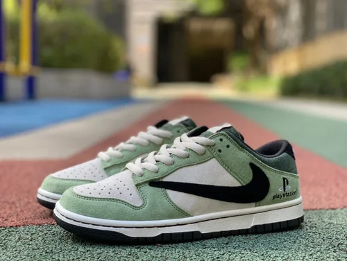 Travis Scott x Playstation x Nike SB Dunk Low Grey Green CU1726-777