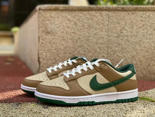 Nike Dunk Low Beige Brown Green Retro Sneakers FB7160-231