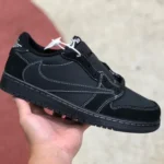 Travis Scott x Air Jordan 1 Low DM7866-001 Black Cat Reverse Swoosh