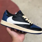 Travis Scott x Air Jordan 1 Low DM7866-041 Black Blue Reverse Swoosh