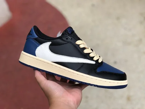 Travis Scott x Air Jordan 1 Low DM7866-041 Black Blue Reverse Swoosh