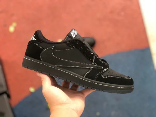 Travis Scott x Air Jordan 1 Low DM7866-001 Black Cat S2 Version