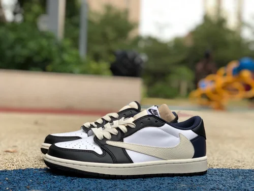 Travis Scott x Air Jordan 1 Low CQ4277-999 Black White Navy Reverse Swoosh