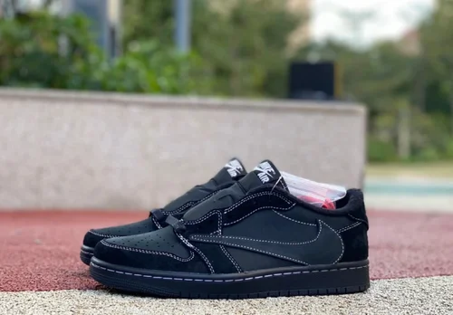 Travis Scott x Air Jordan 1 Low DM7866-001 Black Cat Cost-Effective Version