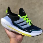 adidas UltraBoost 21 COLD.RDY Black White Green S23754