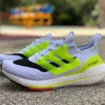 adidas UltraBoost 21 White Fluorescent Green FY0366