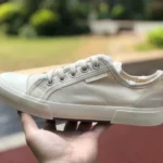 Balenciaga Paris Beige Low Top Canvas Sneakers